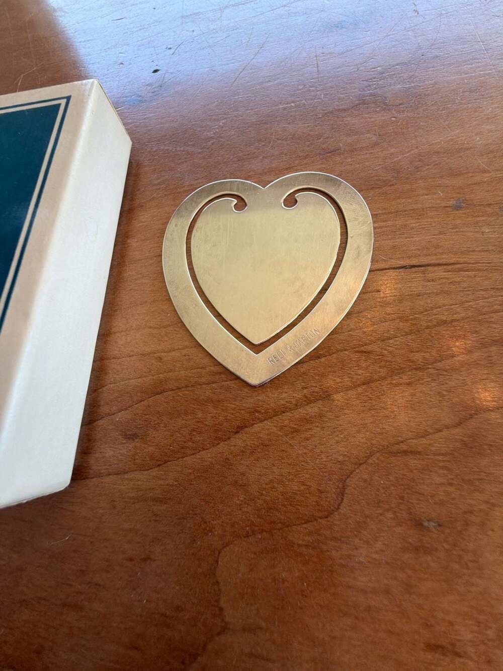 Reed & Barton Silver Plated Heart Page Marker Bookmark in‎ Original Box